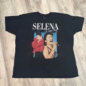 Selena Si Una Vez Graphic T Shirt Black 3XL Music Band Concert Tee